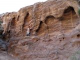 Amazing weathering forms on the surface of the sandstone.