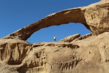 Perfectly developed rock arches south of the Wadi Ram.