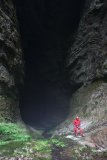 A large portal of an underground passage.  