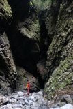A canyon-like entrance to the explored Xiaoshuidong Cave.