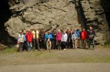 Group photo below the Kružberk Cliffs