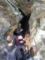 A small cave at Děčínský Sněžník Hill. About ten fascinating trace fossils of the ichnogenus Asterosoma are hidden inside the accumulated sandstone blocks